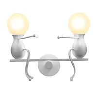 KAWELL Humanoïde Créatif Lampe Murale Moderne Applique Murale Simple Lampe de Mur Art Déco Max 60W E27 Base Fer Titulaire pour Chambre, Chevet, Escalier, Couloir, Restaurant, Cuisine