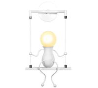 KAWELL Humanoïde Créatif Lampe Murale Moderne Applique Murale Simple Lampe de Mur Art Déco Max 60W E27 Base Fer Titulaire pour Chambre, Chevet, Escalier, Couloir, Restaurant, Cuisine