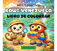 Kawi Venezuela: Libro para colorear para niños y adultos: 44 dibujos en blanco y negro para descubrir Venezuela