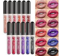 Kawoq-12 Couleur Set Rouge À Lèvres Brillant Liquide Mat Longue Tenue Waterproof Shimmer Matte Liquid Lipstick Nude