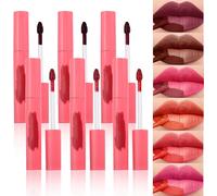 Kawoq-6 Pièces Peel Off Lip Stain, Lip Tattoo Lipstick, Rouge À Lèvres Peel Off, Brillants À Lèvres Magic Tattoo, Teinte Durable Imperméable Longue Tenue, Non Collant Cup Tint Tear-Off Gloss, 179