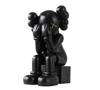 KAWS Model Art Toys Action Figure, Modèle De Caractères PVC, Modèle De Collection De Statues Doll Toys Gifts(Color:Le Noir)