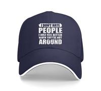 kawyvsjop Casquette de baseball classique « I Don't Hate People I Just Feel Better When They Not Around », nnexq-Color2, Taille unique