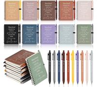 Kaxdl-10 Set Cadeau Inspirant Pour Collègues Bloc-Notes À Spirale Danke Für Alles Stylo À Bille Cahiers De Motivation Cadeau D'adieu Des Employés Pour Équipe Enseignants Bureau