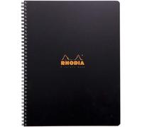 Kaxdl-119920c-Cahier À Spirale (Reliure Intégrale) 4colorsbook Noir-A4+ 22,5x29,7 Cm-Petits Carreaux-160 P Détachables Perf 4 Trous-Papier Clairefontaine 90 G/M²-Couverture Polypro