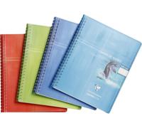 Kaxdl-152438c Un Cahier De Texte À Spirale Koverbook-17x22 Cm-148 Pages Grands Carreaux-Papier Blanc 90 G-Couverture Polypro Enveloppante-Couleur Aléatoire