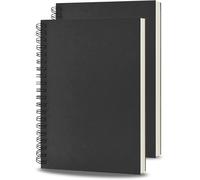 Kaxdl-2 Pièces Cahier À Spirale,Notebooks A4 Blank,76 Pages/38 Feuilles,Couverture Kraft Cahier,Carnet Croquis Spirale,Pour Écoles Et Bureaux