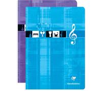 Kaxdl-3134c Un Cahier Agrafé De Musique-A4 21x29,7 Cm-96 Pages 10 Portées Avec Lignes-Papier Blanc 90 G-Couverture Carte Pelliculée-Couleur Aléatoire