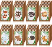 Kaxdl-32 Pcs Mini Carnets Pour Enfants Faveur De Fête Des Bois,Mini Bloc-Notes Animaux Des Bois Cahier À Spirale Animaux De Forêt Décor Lapin Écureuil Raton Laveur Hibou (Style Mignon)