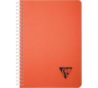 Kaxdl-327503c Collection Linicolor Essence Un Carnet À Spirale-A5 14,8x21 Cm-180 Pages Petits Carreaux-Papier Blanc 90 G-Couverture Polypro Transparent-Rouge Garance