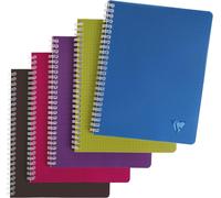 Kaxdl-329715c Collection Linicolor Intensive Un Cahier À Spirale-17x22 Cm-100 Pages Grands Carreaux-Papier Blanc 90 G-Couverture Polypro Transparent-Couleur Aléatoire