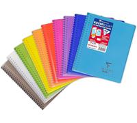 Kaxdl-351401c Un Cahier À Spirale Koverbook-17x22 Cm-100 Pages Grands Carreaux-Papier Blanc 90 G-Couverture Polypro Couleur Aléatoire
