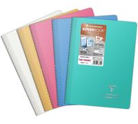 Kaxdl-376741c Un Cahier À Spirale Koverbook Silver-A4 21x29,7 Cm-160 Pages Lignées-Papier Blanc 90 G-Couverture Polypro Opaque-Couleur Aléatoire
