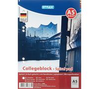 Kaxdl-43887-P6-Bloc Collégial Avec Reliure À Spirale,Quadrillé,Din A5,80 Feuilles,Grammage 60 G/M²,6 Pièces