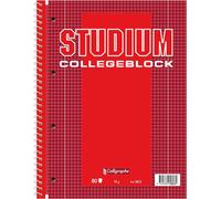 Kaxdl-5823c-Cahier Scolaire Din A4 21x29,7 Cm,160 Pages,70g,Petits Carreaux Avec 2 Marges,Perforé 4 Trous,Reliure Intégrale,Rouge,1 Pièce