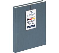 Kaxdl-64 0105 Carnet De Notes En Lin A5 200 Pages Papier Crème À Pois 100 G/M² Résistant À L'acide Et À L'encre Bleu Gris