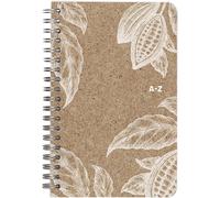 Kaxdl-83548c-Un Carnet Répertoire A Spirale Couverture Papier À Base De Coques De Cacao 11x17 Cm 100 Pages Lignées 90g Papier Ivoire 90g Collection Jeans&cocoa-3 Visuels,Livr Aléatoire