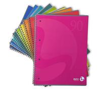 Kaxdl-Bm Bemore-0105348-Cahier À Spirale Maxi Color 60 Fg,Format A4,Quadrillé 4 Mm,Papier 90 G/M²,Couleurs Assorties,Lot De 5 Pièces