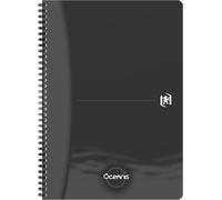 Kaxdl-Cahier À Spirale A4 Ligné Oceanis Plastique Recyclé De La Mer 180 Pages Noir 1 Pièce