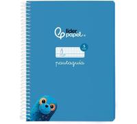 Kaxdl-Cahier À Spirales Di N A5 Avec Couverture Souple 40 H 75 G Carré 5 Mm Couleur Bleu
