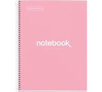 Kaxdl-Cahier A4 Carnet De Notes Emotions,80 Feuilles 90 G/M²,Grille 5x5 Mm,1 Bande De Couleur,Spirale Microperforée,Couverture Extra-Dure,4 Trous,Couleur Rosa