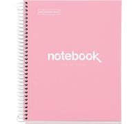 Kaxdl-Cahier A5 À Spirale,Notebook Emotions,80 Feuilles Microperforée 90 G/M²,Pages À Points (Dots),1 Bande Couleur,Couverture Rigide,2 Trous,Gris