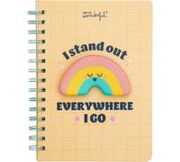 Kaxdl-Cahier A5 Arc-En-Ciel 3d-I Stand Out Everywhere I Go-Avec 160 Pages Blanches-Comprend Une Feuille D'autocollants