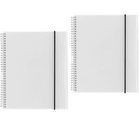 Kaxdl-Cahier Pointillé Spirales A4,80 Feuilles Carnet À Pois,Bloc Note Spirale Pointillé,Couverture De Pp Avec Ceinture Élastique Spirale Notebook Lot De 2