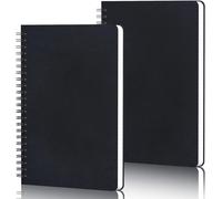 Kaxdl-Cahiers Pointillés A5-2 Pack Carnets À Spirales A5 Pointillé 5mm-100g/M² Papier Notebook Spirale-Hardcover Notebooks A5-60 Feuiles Bloc Note A5-Notebook A5 Dotted