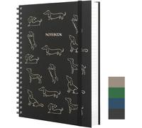 Kaxdl-Carnet À Spirale A5,Ligné,160 Pages,Couverture Rigide,Parfait Pour Le Bureau,L'école,Les Notes Et La Planification,9,4x14,5 Cm,Noir
