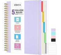 Kaxdl-Carnet A5,Cahier Ligné Avec Intercalaires Amovibles,Bloc-Note Épais 300 Pages 100 G/M²,Étanche&petit Cahier À Spirale Pour Femmes Et Hommes,Cahiers Thématiques Pour Travail,Bureau Et École