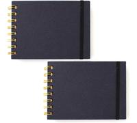 Kaxdl-Carnet De Croquis À Spirales Fait Main Indigo A6¿Paysage¿150 G/M²¿48 Feuilles/96 Pages-Paquet Double