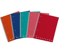 Kaxdl-Carnet De Notes A5 Avec Trous Et Spirale Microperforée,70 Feuilles (Lot De 5)