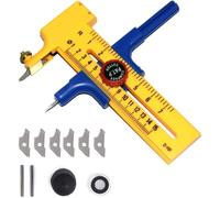 Kaxdl-Compass Cutter,Precision Circle Cutter,Outil De Coupe À Tirage Rond Réglable,Cercle/Compas De Découpe À Tissu Pour Les Cercles De 1-15cm,Pour Couper La Carte De Papier En Cuir