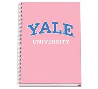 Kaxdl-Dohe-Cahier A4 Quadrillé-Reliure Spirale,100 Feuilles De 90 G/M²,Quadrillage 5 Mm,Couverture Rigide,Yale University Pink Lady,Matériel Scolaire-Rose