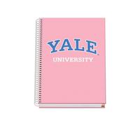 Kaxdl-Dohe-Cahier A5 Quadrillé-Reliure Spirale,100 Feuilles De 90 G/M²,Quadrillage 5 Mm,Couverture Rigide,Yale University Pink Lady,Matériel Scolaire-Rose