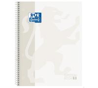Kaxdl-Europeanbook-1 Spiral,Couvercle Extradure,A4+,Tableau 5x5,Blanc