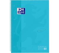 Kaxdl-Livre Européen A4 1 Quadrillé,160 Pages Avec Marges Colorées,Couverture Tactile Rigide,Avec Tableau Blanc,Bleu Pastel