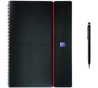 Kaxdl-Lot Agenda Du Professeur Oxford Août 2025 À Août 2026+1 Stylo Stylus Touch Blumie (Noir Et Rouge)