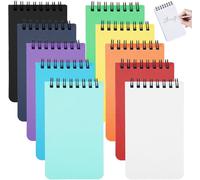 Kaxdl-Lot De 10 Bloc Notes Petit A7 Multicolore,Mini Cahiers À Spirale,10 Couleurs Blocs Mémo,Cahier De Poche,Petit Carnet De Notes De Poche,Coloré Bloc Note A7 Pour L'école Bureautique,100 Pages Lig