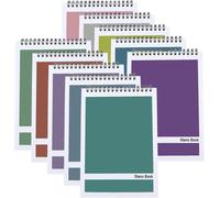 Kaxdl-Lot De 10 Notepad Bloc-Notes À Spirale Ligné 15x23 Cm-10 Couleurs De Couverture-160 Pages/80 Feuiles Spirale Bloc Note Carnet Dessin Idéal Pour Voyage École Bureau Université