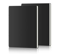 Kaxdl-Lot De 2 Blocs-Notes A4 À Spirale,Papier Ligné A4,29x21 Cm,50 Feuilles/100 Pages En Papier Kraft À Couverture Rigide Pour Bureau,École,Entreprise,Noir