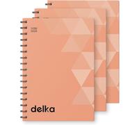 Kaxdl-Lot De 3 Carnets À Spirales A4,Pages Lignées,Reliure À Spirale Durable,Papier De Qualité Supérieure Pour L'école,Le Bureau Et La Prise De Notes,Polyvalents (Pêche)