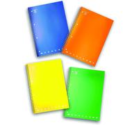 Kaxdl-Monogram Fluo Carnet À Spirales,Format A4 21x29.7 Cm,Avec Double Couverture,Perforé Et Microperforé,70 Flles,Papier 80g/M²,Intérieur 1r,Ligné,5