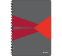 Kaxdl-Office College Pad-Cahier A4 Ligné Avec Couverture Pp,Reliure Spirale,Ouverture À 360 Degrés,180 Pages/90 Feuilles De Papier Certifié Fsc (80 G/M²),Pour Bureau Et École,Rouge,44961025