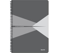 Kaxdl-Office College Pad-Cahier A4 Ligné Avec Reliure Spirale,Ouverture À 360 Degrés,180 Pages/90 Feuilles De Papier Certifié Fsc (80 G/M²),Pour Bureau Et École,Gris,46481085