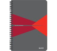 Kaxdl-Office College Pad-Cahier A5 Ligné Avec Reliure Spirale,Ouverture À 360 Degrés,180 Pages/90 Feuilles De Papier Certifié Fsc (80 G/M²),Pour Bureau Et École,Rouge,44591025