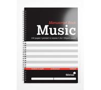 Kaxdl-Silvine Livre Manuscrit De Musique A4¿Imprimé 12 Portées (100 Pages)
