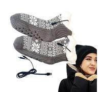 Kaxenig Chaussettes Chauffantes, USB Chaussettes Chauffantes Rechargeables, Chaussette Thermique Femme, Chaussette Thermique Hiver Chaude pour Le Ski, La Pêche, La Maison, Le Bureau