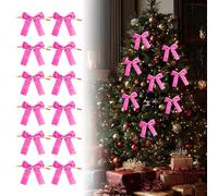 Kaxenig Décoration De Nœud De Noël, 12 Pièces Nœ-uds De Noël en Velours Ornements d'arbre De Noëls, Décoratifs pour Artisanat Intérieur Extérieur Guirlande Porte